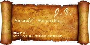 Jurcsó Veronika névjegykártya